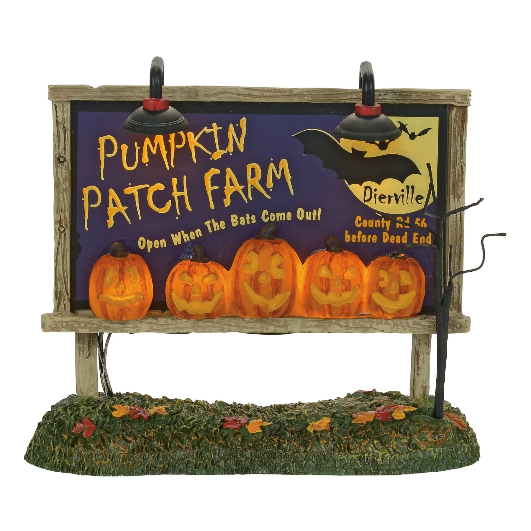 Department 56 Halloween Village Accessories>Lit Pumpkin Patch Billboard