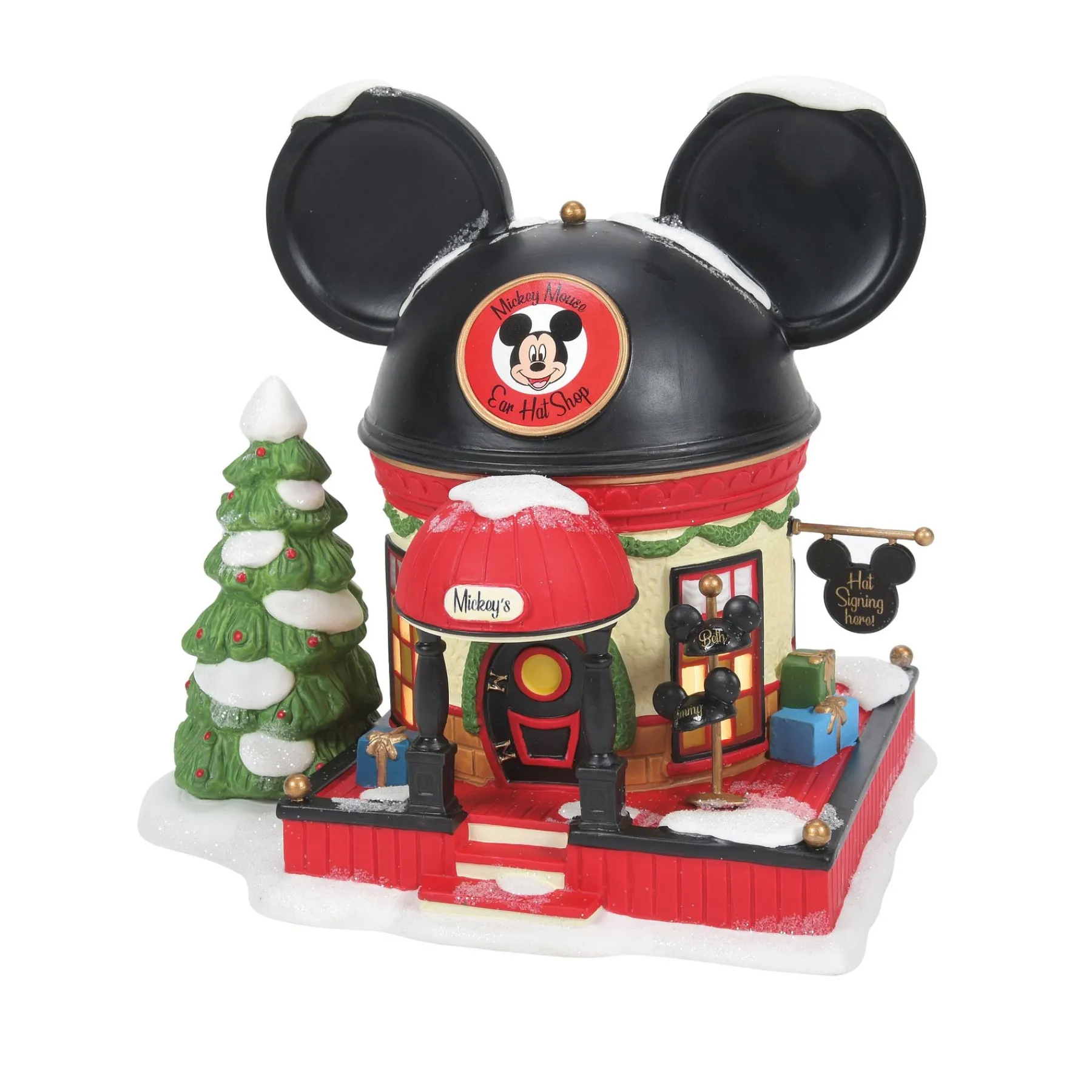 Department 56 Disney Village>Mickey Mouse Ear Hat Shop