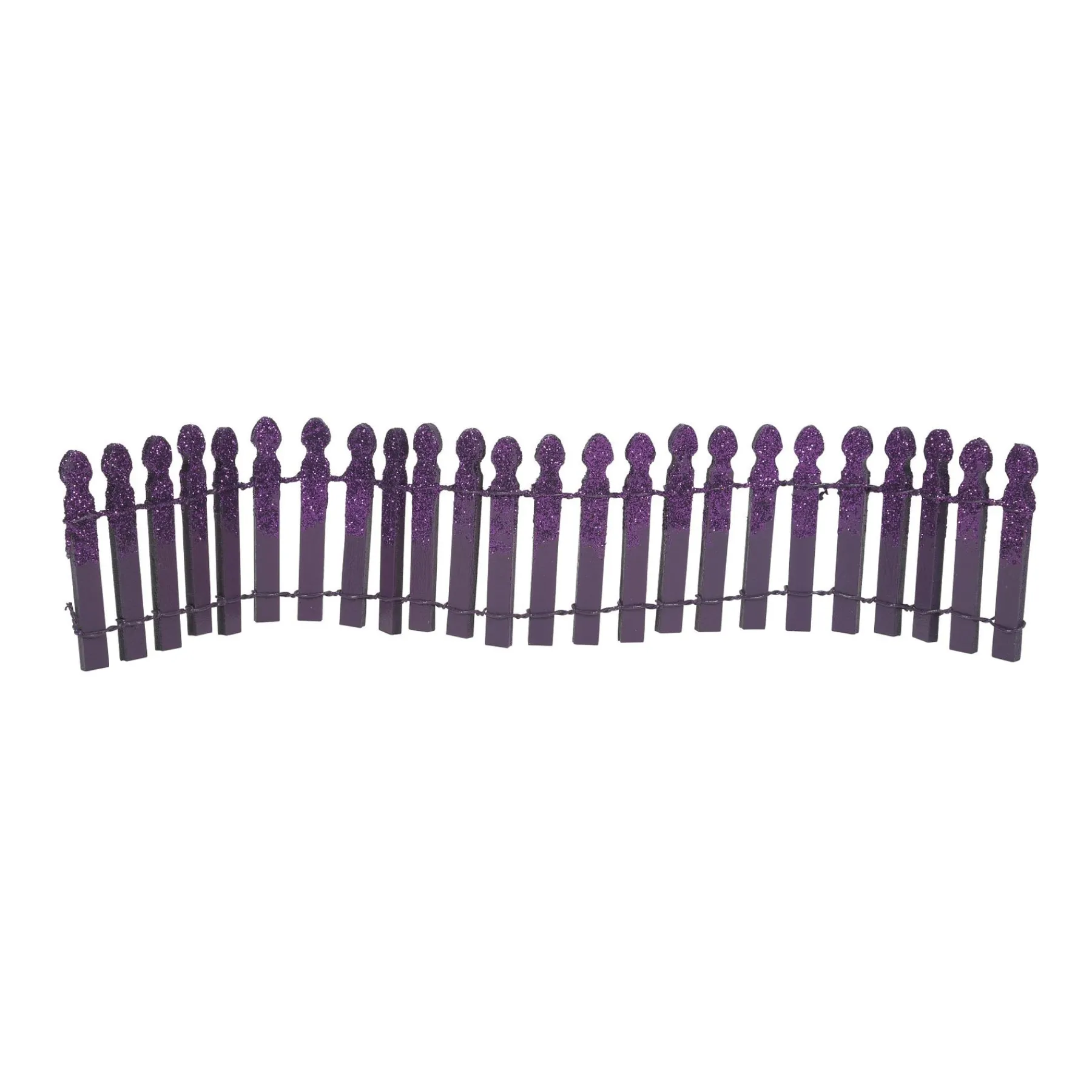 Department 56 Halloween Village Accessories>Ghoulish Purple Glitter Fence