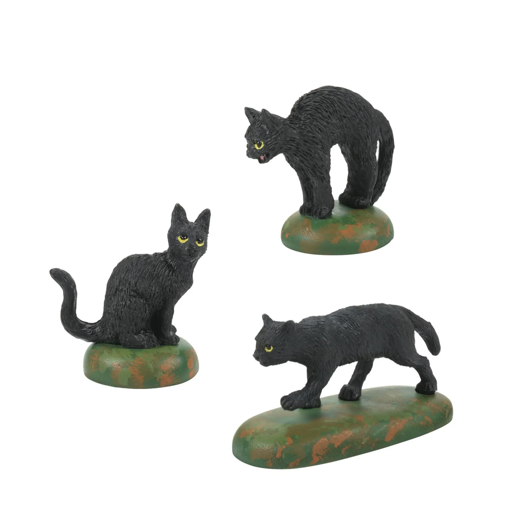 Department 56 Halloween Village Accessories>A Clowder Of Black Cats