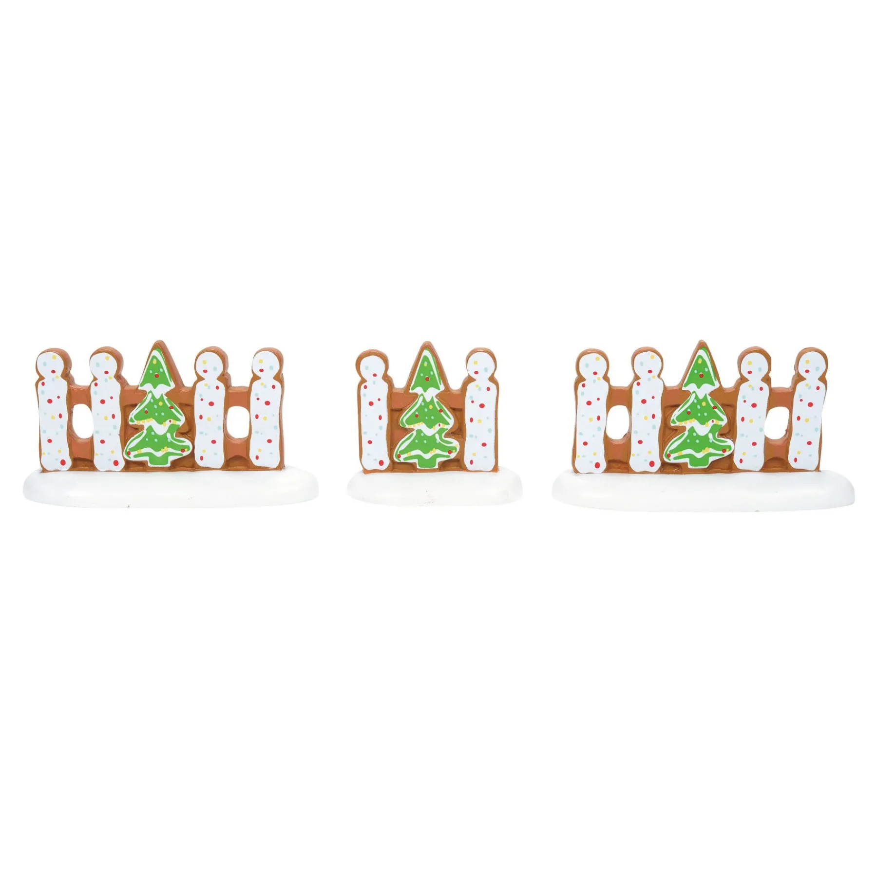 Department 56 Village Accessories>Gingerbread Xmas Fence St/3