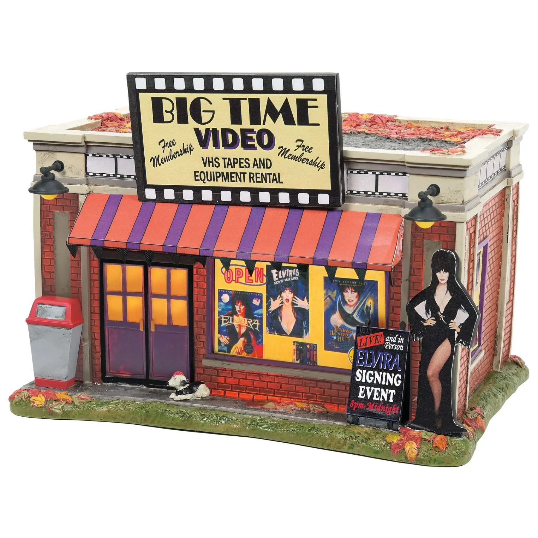 Department 56 Hot Properties Village>Elvira's Big Time Video Store