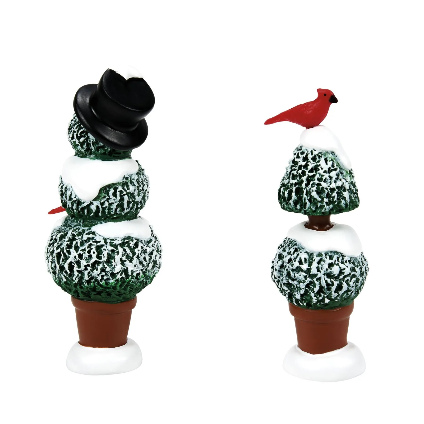 Department 56 Village Accessories>Cardinal Topiaries S/2