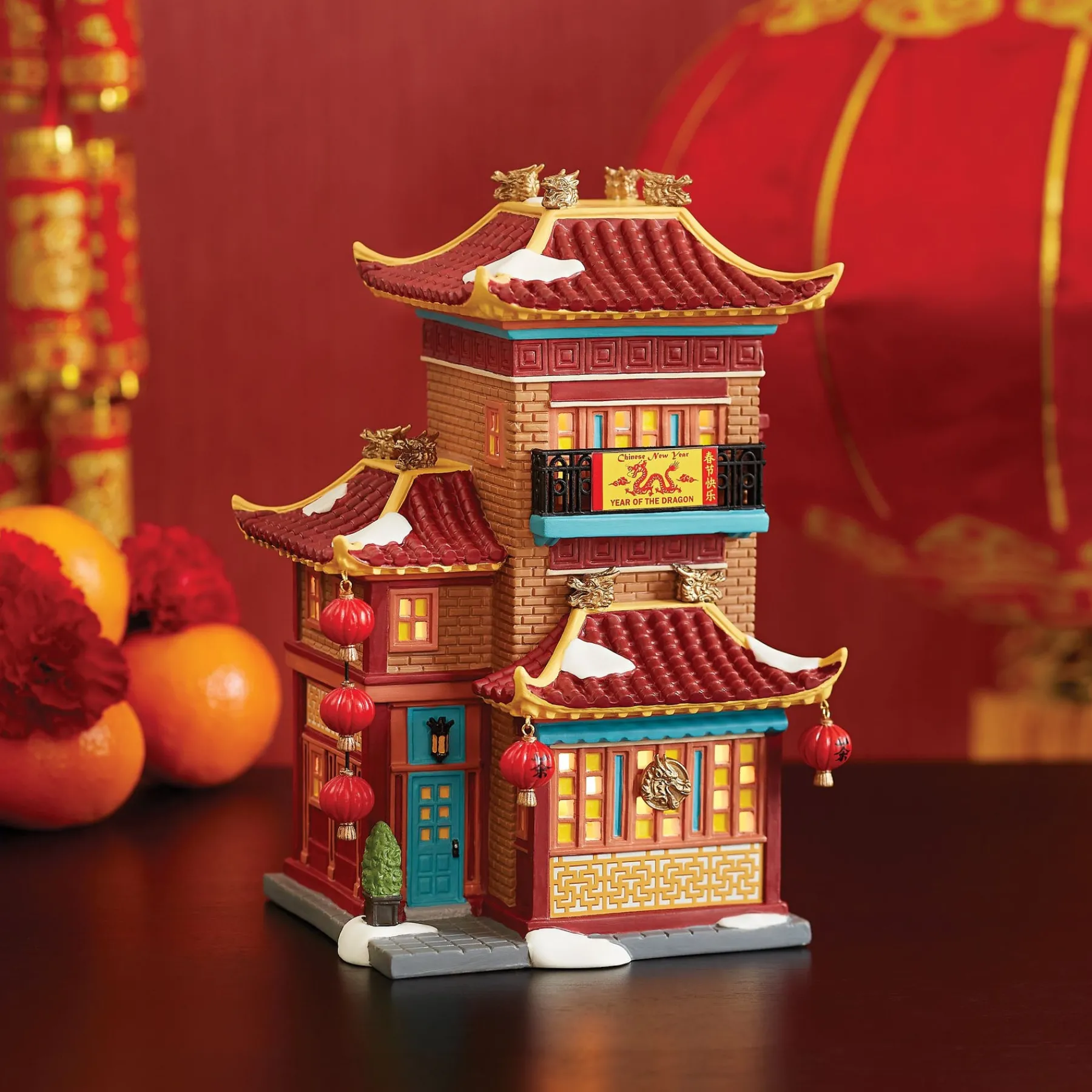 Department 56 Christmas In The City Series>Lunar Dragon Tea House